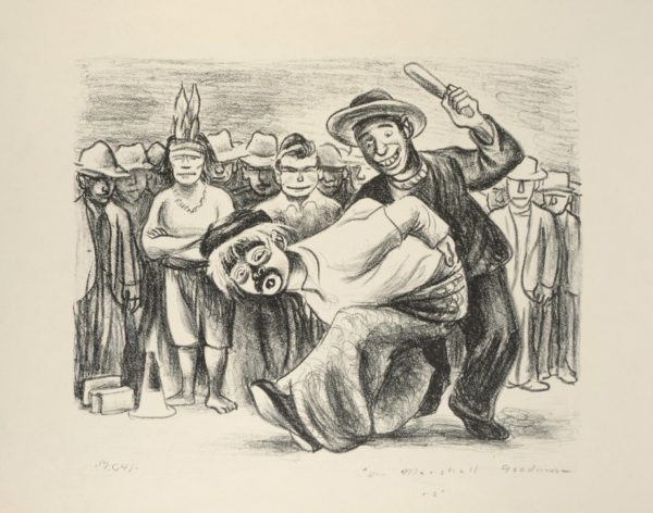 Marshal (Miguel) Goodman, <i>Cómicos</i>, 1941, litografía, 32.8 x 50.3 cm (soporte) / 27.6 x 22 cm (imagen).