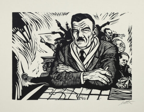 Alberto Beltrán, <i>Calles</i>, s/f, linografía, 50 x 32.5 cm  (soporte), 30.5 x 22.6 cm (imagen), ID ALBE18-129
