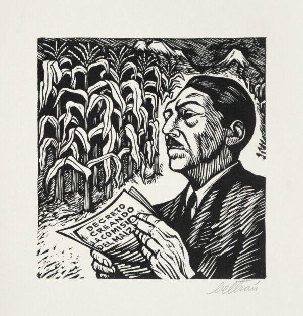 Alberto Beltrán, <i>El decreto</i>, s/f, linografía, 28.7 x 18.2 cm (soporte), 13.1 x 12.3 cm (imagen), ID ALBE18-86