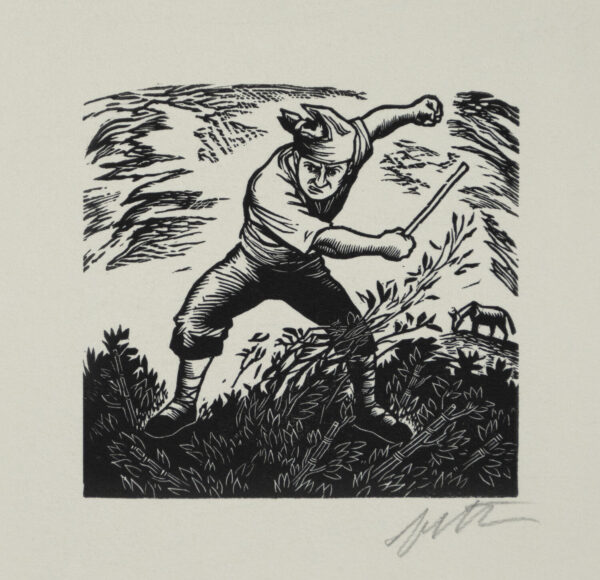 Alberto Beltrán, <i>Zaratán #9</i>, s/f, linografía, 25 x 20.1 cm (soporte), 7.7 x 7.9 cm (imagen), ID ALBE18-9