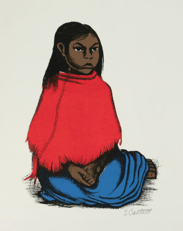 Elizabeth Catlett, <i>Rafaelita</i>, s/f, lito-color, 32.5 x 24.3 cm (soporte), 23.5 x 17.5 cm (imagen), ID ELCA34-1