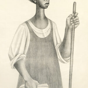 Elizabeth Catlett, <i>Sirvienta negra</i>, 1946, litografía, 62 x 49.6 cm (soporte), 52 x 32 cm (imagen), ID ELCA34-10