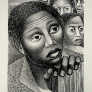 Elizabeth Catlett, <i>Mujer negra</i>, 1946, litografía, 62 x 50.3 cm (soporte), 45.6 x 30 cm (imagen), ID ELCA34-11