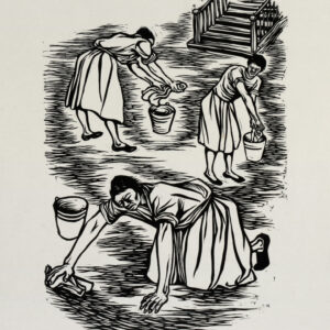Elizabeth Catlett, <i>Siempre he trabajado duro</i>, 1945, linografía, 33 x 25 cm (soporte), 22 x 15 cm (imagen), ID ELCA34-18