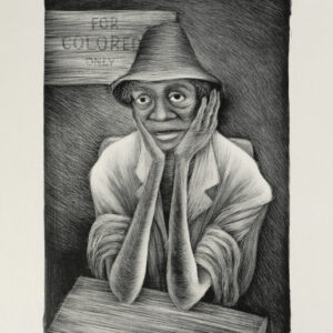 Elizabeth Catlett, <i>For colored only</i>, 1946, litografía, 32.5 x 25 cm (soporte), 23.6 x 17 cm (imagen), ID ELCA34-2