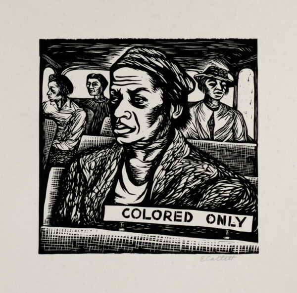 Elizabeth Catlett, <i>Colored only</i>, s/f, linografía, 32.5 x 25 cm (soporte), 15.7 x 15.7 cm (imagen), ID ELCA34-20
