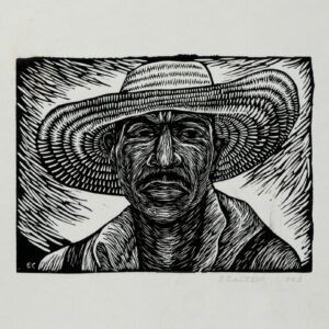Elizabeth Catlett, <i>Campesino</i>, 1945, linografía, 24.2 x 31.8 cm (soporte), 10.7 x 14.8 cm (imagen), ID ELCA34-22