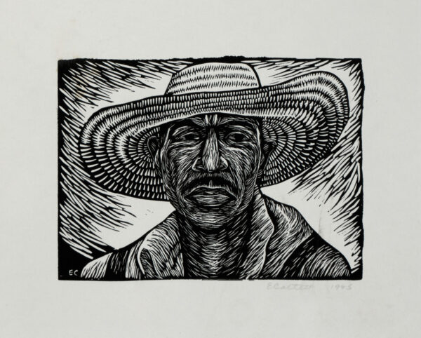 Elizabeth Catlett, <i>Campesino</i>, 1945, linografía, 24.2 x 31.8 cm (soporte), 10.7 x 14.8 cm (imagen), ID ELCA34-22