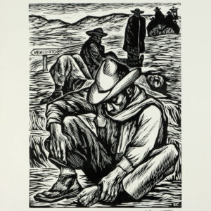 Elizabeth Catlett, <i>Descanso</i>, 1945, linografía, 32.7 x 25.2 cm (soporte), 21.5 x 16.2 cm (imagen), ID ELCA34-24
