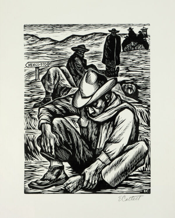 Elizabeth Catlett, <i>Descanso</i>, 1945, linografía, 32.7 x 25.2 cm (soporte), 21.5 x 16.2 cm (imagen), ID ELCA34-24