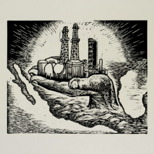 Elizabeth Catlett, <i>El petróleo</i>, s/f, linografía, 28.8 x 36.1 cm (soporte), 16.6 x 20.5 cm (imagen), ID ELCA34-28