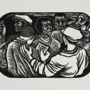 Elizabeth Catlett, <i>Líder negra</i>, 1947, linografía, 31.7 x 47.8 cm (soporte), 14.8 x 22.7 cm (imagen), ID ELCA34-29
