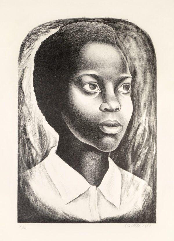 Elizabeth Catlett, <i>Muchacha negra</i>, 1957, litografía, 50.6 x 33.5 cm (soporte), 39 x 26.2 cm (imagen), ID ELCA34-3