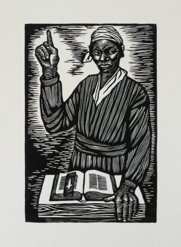 Elizabeth Catlett, <i>Harriet Tubman</i>, s/f, linografía, 50.3 x 32.6 cm (soporte), 22.6 x 15.1 cm (imagen), ID ELCA34-33