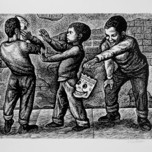 Elizabeth Catlett, <i>Mis niños</i>, s/f, linografía, 32.7 x 50 cm (soporte), 26.1 x 35.1 cm (imagen), ID ELCA34-35