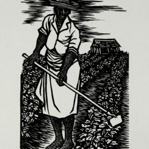 Elizabeth Catlett, <i>En los campos</i>, s/f, linografía, 48.4 x 31.5 cm (soporte), 22.9 x 15 cm (imagen), ID ELCA34-38