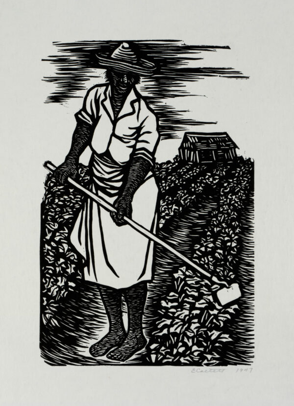 Elizabeth Catlett, <i>En los campos</i>, s/f, linografía, 48.4 x 31.5 cm (soporte), 22.9 x 15 cm (imagen), ID ELCA34-38