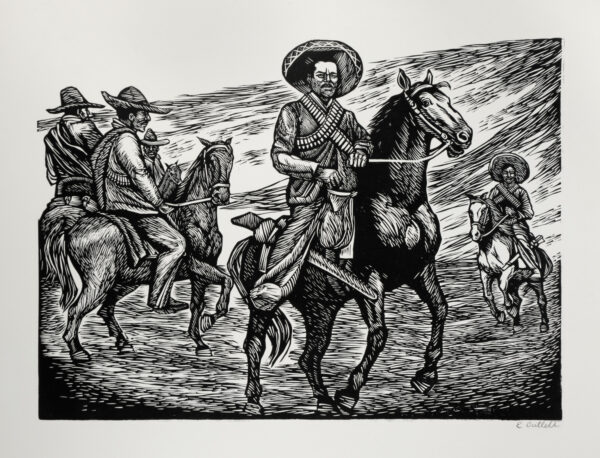 Elizabeth Catlett, <i>Francisco Villa</i>, s/f, linografía, 50.2 x 65.2 cm (soporte), 30.5 x 42 cm (imagen), ID ELCA34-45
