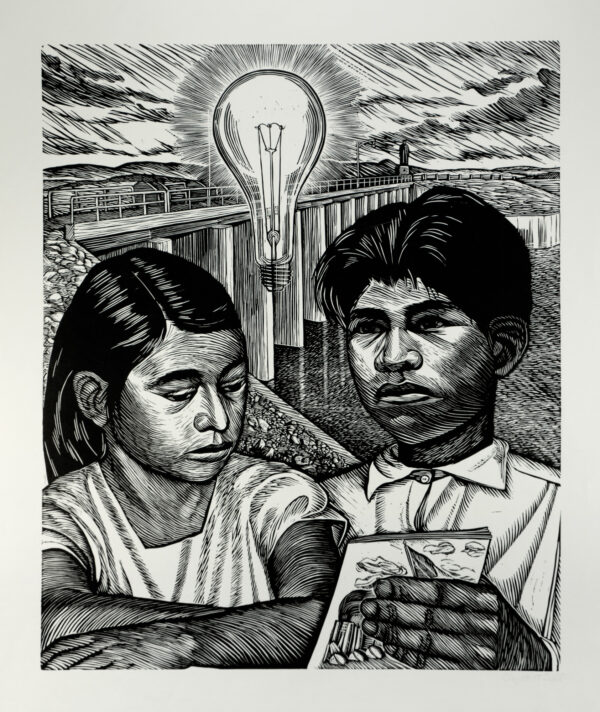 Elizabeth Catlett, <i>La presa</i>, s/f, linografía, 65 x 50.1 cm (soporte), 45 x 37.2 cm (imagen), ID ELCA34-46