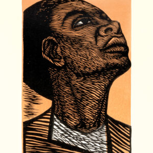 Elizabeth Catlett, <i>Cabeza de negra</i>, 1947, lino-color, 32.7 x 25.1 cm (soporte), 23.4 x 15.5 cm (imagen), ID ELCA34-52