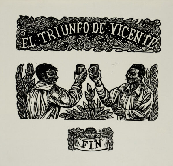 Elizabeth Catlett, <i>El triunfo de Vicente</i>, s/f, linografía, 23.2 x 30.7 cm (soporte), 17.5 x 18.7 cm (imagen), ID ELCA34-58