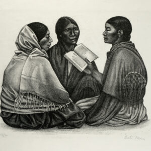 Elizabeth Catlett, <i>Alfabetización</i>, 1953, linografía, 33.4 x 50.7 cm (soporte), 24 x 30 cm (imagen), ID ELCA34-59