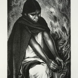 Elizabeth Catlett, <i>Mujer cocinando</i>, 1958, litografía, 58.1 x 45.1 cm (soporte), 41.7 x 27 cm (imagen), ID ELCA34-9