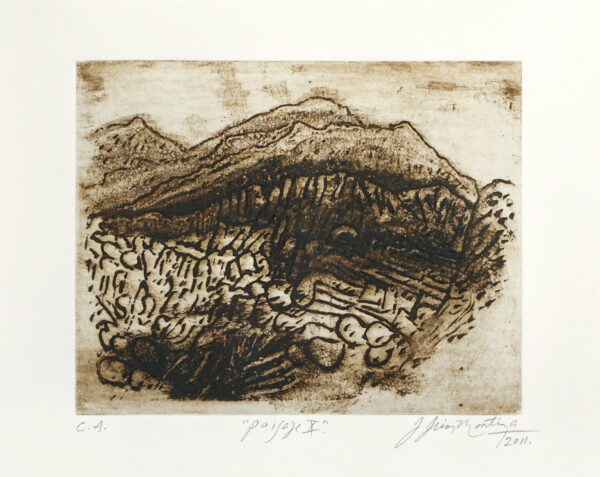 Jesús Martínez<i>, Sueños sin rumbo</i>, 2011, aguafuerte, 40.8 x 60.5 (soporte), 38 x 56 cm (imagen), ID JEMA0-11