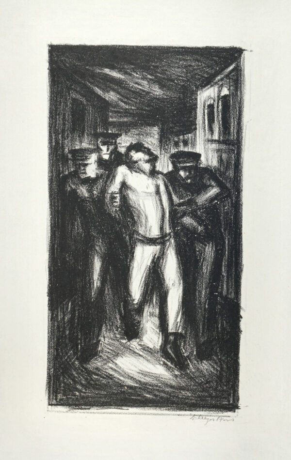 Eleezer Arno<i>, Prisionero</i>, s/f, litografía, 65 x 49.7 cm (soporte), 37.5 x 20 cm (imagen), ID ELAR11-12