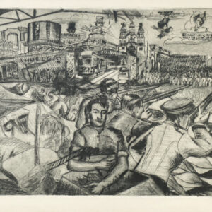 Filiberto Cisneros<i>, Revolución</i>, s/f, punta seca, 25.3 x 32.6 cm (soporte), 22.3 x 27.8 cm (imagen), ID FICI35-1