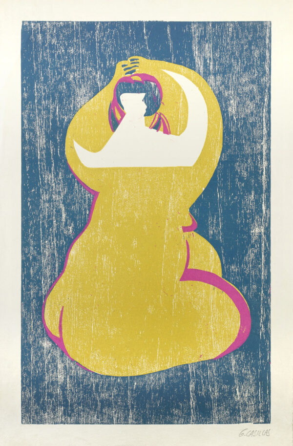 Gustavo Casillas<i>, Mujer</i>, s/f, xilo-color, 51 x 32.5 cm (soporte), 44.4 x 28.1 cm (imagen), ID GUCA32-9