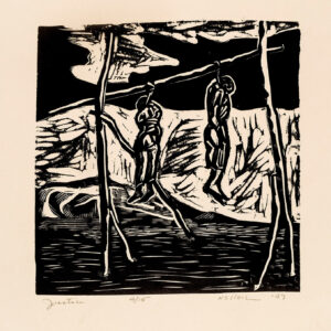 Heller <i>, Justicia</i>, 1947, linografía, 33 x 25.4 cm (soporte), 15.4 x 15.2 cm (imagen), ID HE93-3