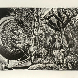 Ignacio Aguirre<i>, Átomos de la paz</i>, s/f, linografía, 56 x 43 cm (soporte), 38.5 x 30 cm (imagen), ID IGAG5-2