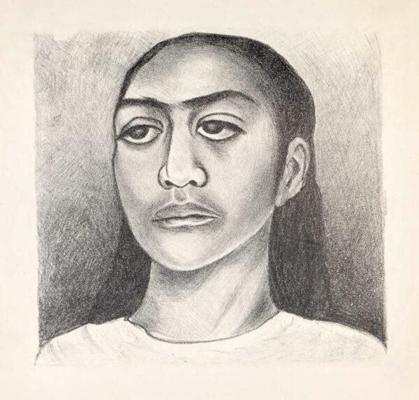 Isabel Villaseñor<i>, Cabeza de mujer</i>, s/f, litografía, 58.3 x 45 cm (soporte), 34.5 x 36 cm (imagen), ID ISVI219-2