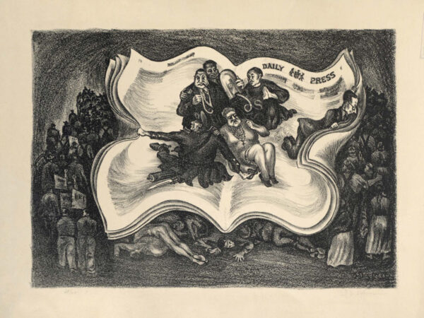 J. D. Egleson<i>, La prensa</i>, s/f, litografía, 32.6 x 50 cm (soporte), 26.3 x 37 cm (imagen), ID J.EG59-2