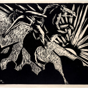 Jesús Álvarez Amaya<i>, La muerte del ciruelo</i>, s/f, linografía, 45.5 x 33 cm (soporte), 40.5 x 29.5 cm (imagen), ID JEÁL7-10