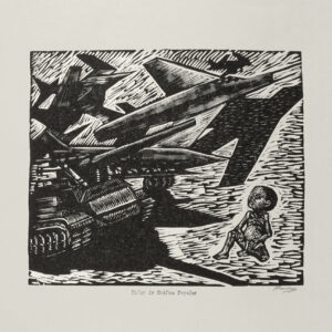 Jesús Álvarez Amaya<i>, La herencia de los viejos</i>, s/f, linografía, 47.7 x 35.3 cm (soporte), 18 x 15 cm (imagen), ID JEÁL7-3