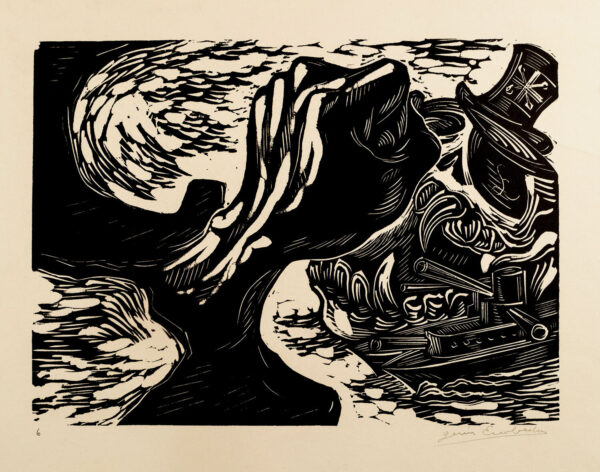 Jesús Escobedo<i>, Países coloniales</i>, s/f, linografía, 33.5 x 40.5 cm (soporte), 22.1 x 30 cm (imagen), ID JEES61-56
