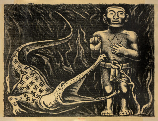 José Chávez Morado<i>, Cocodrilo nazi</i>, s/f, litografía, 33 x 45.7 cm (soporte), 31.3 x 43.5 cm (imagen), ID JOCH48-22