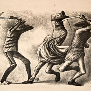 José Chávez Morado<i>, Los tres danzantes</i>, 1939, litografía, 50 x 65.2 cm (soporte), 31.5 x 43 cm (imagen), ID JOCH48-24