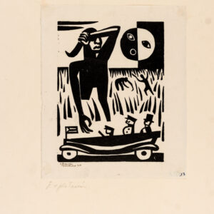 José Chávez Morado<i>, Explotación</i>, 1936, linografía, 16 x 13.5 cm (soporte), 13 x 10 cm (imagen), ID JOCH48-3