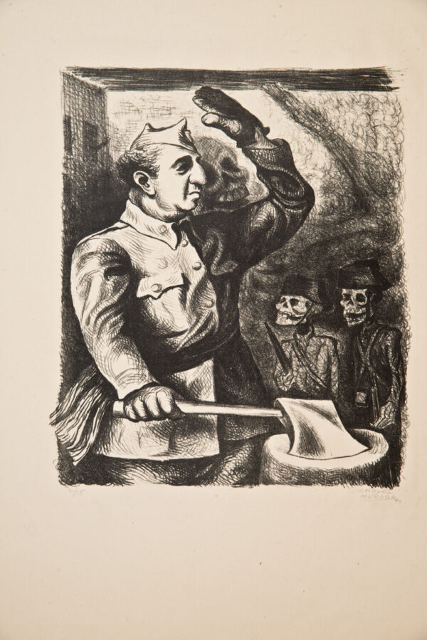 José Chávez Morado<i>, El verdugo</i>, 1940, litografía, 65 x 50 cm (soporte), 33.5 x 29 cm (imagen), ID JOCH48-36