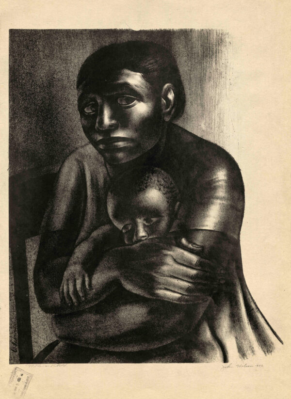 John Wilson<i>, Mother and Child</i>, 1952, litografía, 66.5 x 50.7 cm (soporte), 55.4 x 47 cm (imagen), ID JOWI222-5