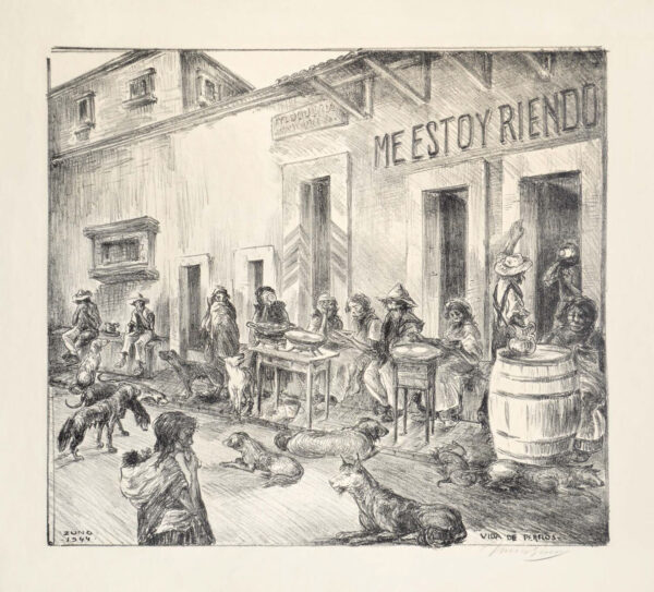 José Guadalupe Zuno<i>, Vida de burros</i>, 1944, 48.2 x 64 cm (soporte), 38.5 x 50 cm  (imagen), ID JOZU228-1