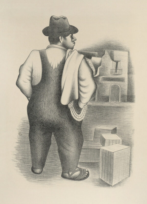 Julio Girona<i>, Cargador</i>, s/f, litografía, 65 x 50 cm (soporte), 41 x 27.5 cm (imagen), ID JUGI80-2