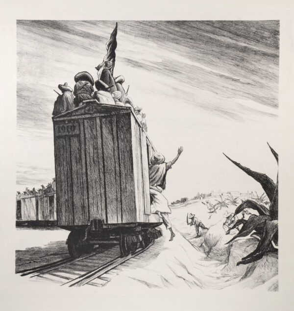 Leopoldo Méndez<i>, Viene la bola</i>, s/f, litografía, 66.5 x 50.3 cm (soporte), 39.3 x 39.5 cm (imagen), ID LEMÉ133-11