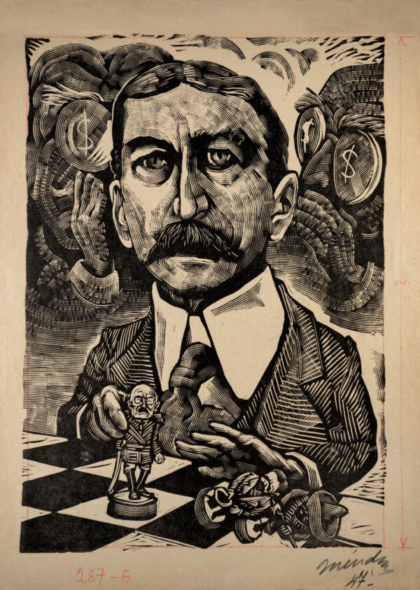 Leopoldo Méndez<i>, Mr. Wilson</i>, s/f, linografía, 32.8 x 25 cm (soporte), 29.8 x 25 cm (imagen), ID LEMÉ133-117