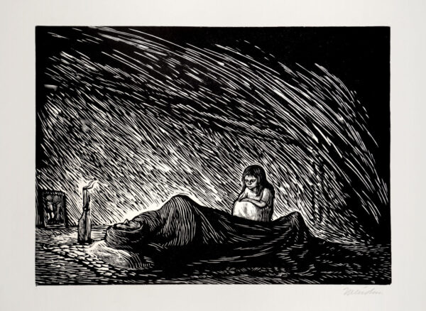 Leopoldo Méndez<i>, Madre muerta</i>, s/f, linografía, 50.5 x 65 cm (soporte), 30.4 x 41.3 cm (imagen), ID LEMÉ133-139