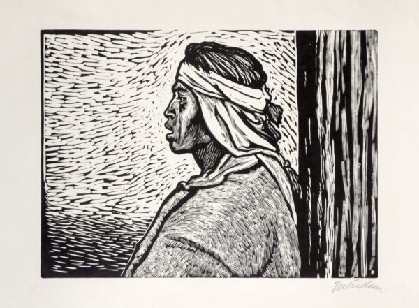 Leopoldo Méndez<i>, Indígena de Chiapas</i>, s/f, linografía, 32.8 x 41.6 cm (soporte), 24 x 32.6 cm (imagen), ID LEMÉ133-28