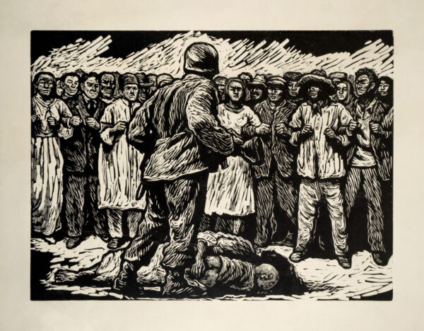Leopoldo Méndez<i>, Todos los pueblos por la paz</i>, s/f, linografía, 38 x 46.8 cm (soporte), 28.2 x 37.7 cm (imagen), ID LEMÉ133-30